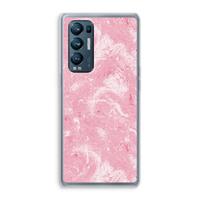 CaseCompany Abstract Painting Pink: Oppo Find X3 Neo Transparant Hoesje