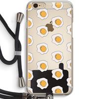 CaseCompany Bacon to my eggs #1: iPhone 6 / 6S Transparant Hoesje met koord