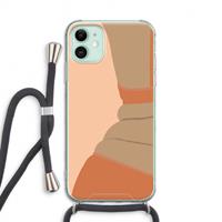 CaseCompany Bikini: iPhone 11 Transparant Hoesje met koord