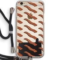 CaseCompany Bacon to my eggs #2: iPhone 6 / 6S Transparant Hoesje met koord