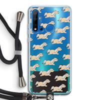 CaseCompany Ponys: Huawei P20 Lite (2019) Transparant Hoesje met koord