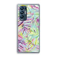 CaseCompany Tropical Palms Blue: Oppo Find X3 Neo Transparant Hoesje
