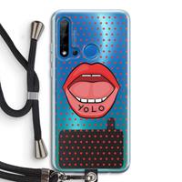 CaseCompany Yolo Denise: Huawei P20 Lite (2019) Transparant Hoesje met koord