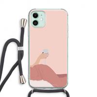 CaseCompany Wine: iPhone 11 Transparant Hoesje met koord