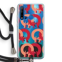 CaseCompany Dogs: Huawei P20 Lite (2019) Transparant Hoesje met koord