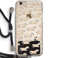 CaseCompany Ponys: iPhone 6 / 6S Transparant Hoesje met koord