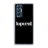 CaseCompany Topvent Zwart: Oppo Find X3 Neo Transparant Hoesje
