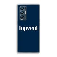CaseCompany Topvent Navy: Oppo Find X3 Neo Transparant Hoesje