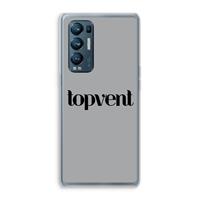 CaseCompany Topvent Grijs Zwart: Oppo Find X3 Neo Transparant Hoesje