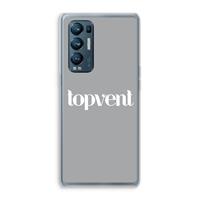 CaseCompany Topvent Grijs Wit: Oppo Find X3 Neo Transparant Hoesje