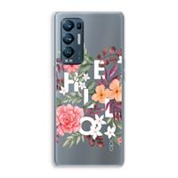 CaseCompany Hello in flowers: Oppo Find X3 Neo Transparant Hoesje