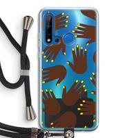 CaseCompany Hands dark: Huawei P20 Lite (2019) Transparant Hoesje met koord