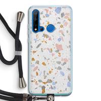 CaseCompany Terrazzo N°8: Huawei P20 Lite (2019) Transparant Hoesje met koord