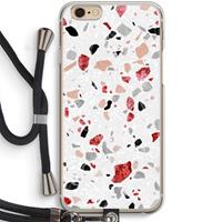 CaseCompany Terrazzo N°12: iPhone 6 / 6S Transparant Hoesje met koord