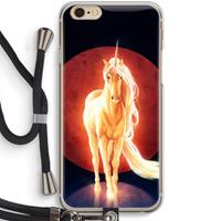 CaseCompany Last Unicorn: iPhone 6 / 6S Transparant Hoesje met koord