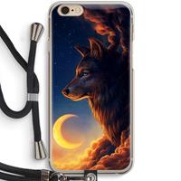 CaseCompany Night Guardian: iPhone 6 / 6S Transparant Hoesje met koord