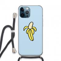 CaseCompany Banana: iPhone 13 Pro Max Transparant Hoesje met koord