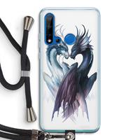 CaseCompany Yin Yang Dragons: Huawei P20 Lite (2019) Transparant Hoesje met koord