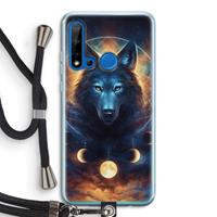 CaseCompany Wolf Dreamcatcher: Huawei P20 Lite (2019) Transparant Hoesje met koord