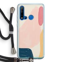 CaseCompany Saturday Flow: Huawei P20 Lite (2019) Transparant Hoesje met koord