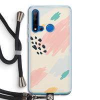 CaseCompany Sunday Chillings: Huawei P20 Lite (2019) Transparant Hoesje met koord