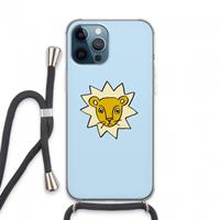 CaseCompany Kleine leeuw: iPhone 13 Pro Max Transparant Hoesje met koord