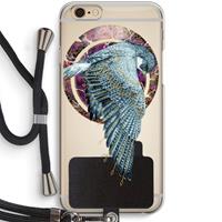 CaseCompany Golden Falcon: iPhone 6 / 6S Transparant Hoesje met koord