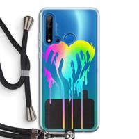 CaseCompany Hold My Heart: Huawei P20 Lite (2019) Transparant Hoesje met koord