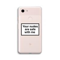 CaseCompany Safe with me: Google Pixel 3 XL Transparant Hoesje