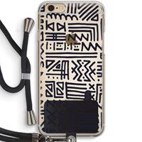 CaseCompany Marrakech print: iPhone 6 / 6S Transparant Hoesje met koord