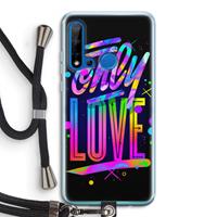 CaseCompany Only Love: Huawei P20 Lite (2019) Transparant Hoesje met koord