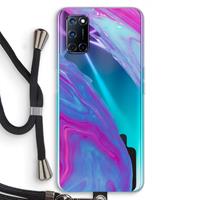 CaseCompany Zweverige regenboog: Oppo A92 Transparant Hoesje met koord