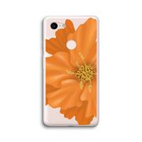 CaseCompany Orange Ellila flower: Google Pixel 3 XL Transparant Hoesje