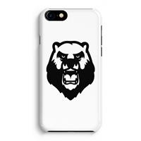 CaseCompany Angry Bear (white): Volledig Geprint iPhone 7 Hoesje