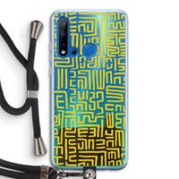 CaseCompany Majorelle Blue Print: Huawei P20 Lite (2019) Transparant Hoesje met koord