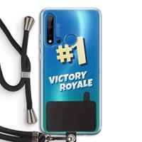 CaseCompany Victory Royale: Huawei P20 Lite (2019) Transparant Hoesje met koord