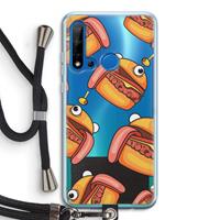 CaseCompany Hamburger: Huawei P20 Lite (2019) Transparant Hoesje met koord