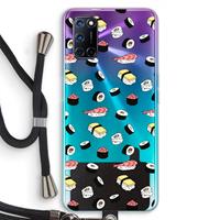 CaseCompany Sushi time: Oppo A92 Transparant Hoesje met koord