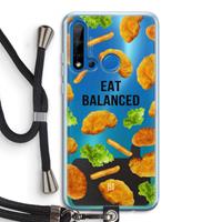 CaseCompany Eat Balanced: Huawei P20 Lite (2019) Transparant Hoesje met koord