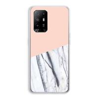 CaseCompany A touch of peach: Oppo A95 5G Transparant Hoesje