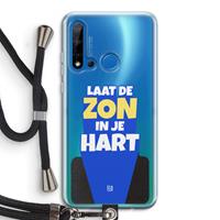 CaseCompany Laat de zon in je hart: Huawei P20 Lite (2019) Transparant Hoesje met koord