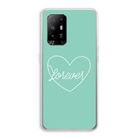 CaseCompany Forever heart pastel: Oppo A95 5G Transparant Hoesje
