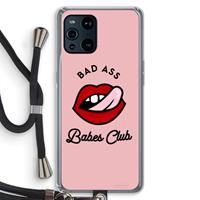 CaseCompany Badass Babes Club: Oppo Find X3 Transparant Hoesje met koord