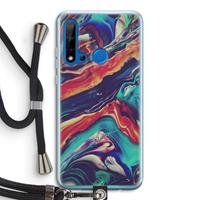 CaseCompany Chameleon Sun: Huawei P20 Lite (2019) Transparant Hoesje met koord