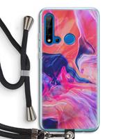 CaseCompany Earth And Ocean: Huawei P20 Lite (2019) Transparant Hoesje met koord