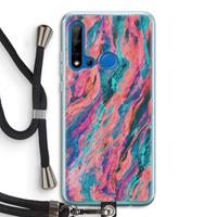 CaseCompany Electric Times: Huawei P20 Lite (2019) Transparant Hoesje met koord