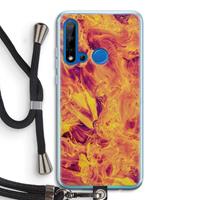 CaseCompany Eternal Fire: Huawei P20 Lite (2019) Transparant Hoesje met koord