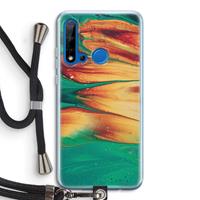 CaseCompany Green Inferno: Huawei P20 Lite (2019) Transparant Hoesje met koord