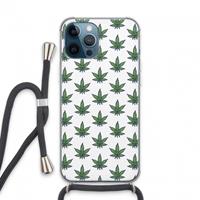 CaseCompany Weed: iPhone 13 Pro Max Transparant Hoesje met koord