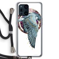 CaseCompany Golden Falcon: Oppo Find X3 Transparant Hoesje met koord